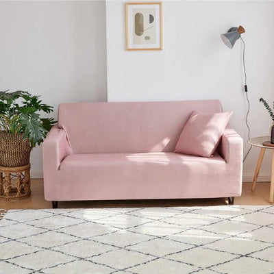 Elastyczny pokrowiec na kanapę 2 osobową - kolorowy Interior Dream Pudrowy Róż od 145 do 185 cm (kanapa 2 osobowa)