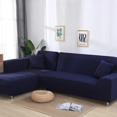 Elastyczny pokrowiec na sofę narożną - kolorowy Interior Dream Granatowy 90-140cm