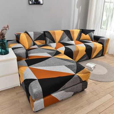 Elastyczny pokrowiec LineSofa na sofę z wzorami
