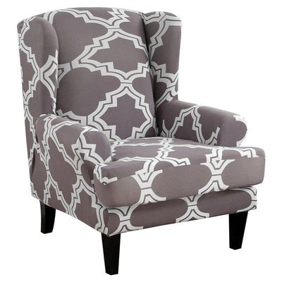 Elastyczny pokrowiec na fotel uszak - wzory Interior Dream Szara elegancja