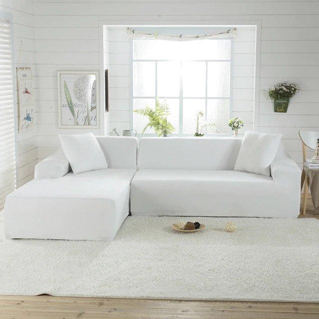 Elastyczny pokrowiec na narożnik - kolorowy Interior Dream Biały 90-140cm 