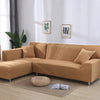 Elastyczny pokrowiec na sofę narożną - kolorowy Interior Dream Karmelowy 90-140cm
