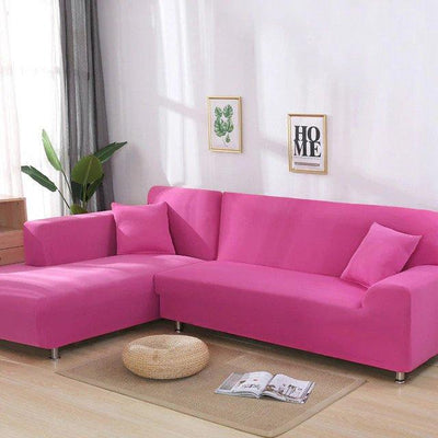 Elastyczny pokrowiec na sofę narożną - kolorowy Interior Dream Różowy 90-140cm
