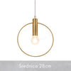 Lampa wisząca CIRCLE Lampa wisząca RoomDeco Złota 28cm