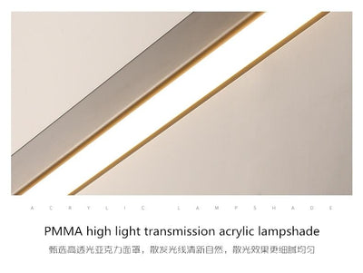 Lampa wisząca LED Moderna pozioma Miedziany brąz RoomDeco
