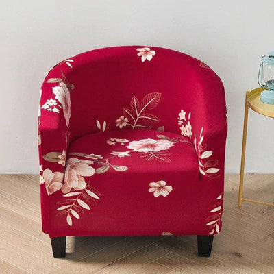 Pokrowiec Premium na fotel klubowy - wzory Interior Dream Czerwona Flora