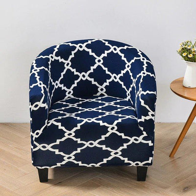 Pokrowiec Premium na fotel klubowy - wzory Interior Dream Niebieski Ażur