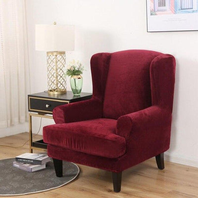 Pokrowiec Premium na fotel uszak - welurowy Interior Dream Czerwony