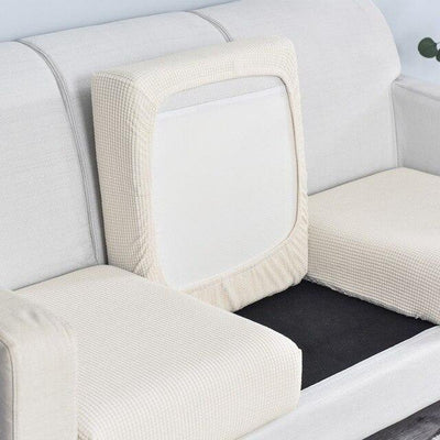 Pokrowiec Premium na siedzisko kanapy - kolorowy z mięsistą fakturą Interior Dream Biały XL+ (długość 165 - 200 cm)