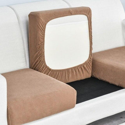 Pokrowiec Premium na siedzisko kanapy - kolorowy z mięsistą fakturą Interior Dream Kawowy S+ (długość 65 - 95 cm)